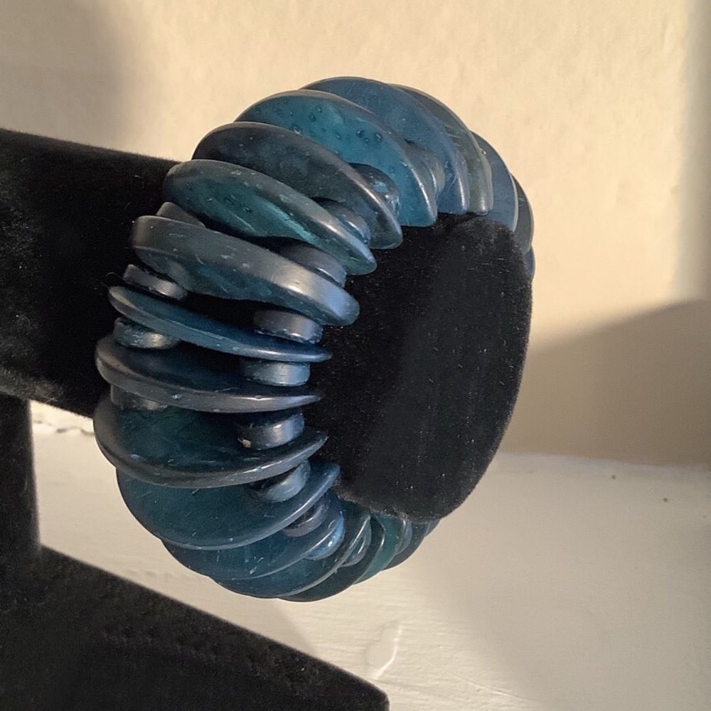 Vintage Painted Wood Bracelet